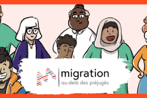 dessin , migration, affiche campagne